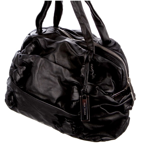 New Michael Kors black Zuma knotted leather handbag knotted - Picture 2 of 4